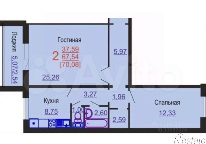 2-комн квартира 2-я Эльтонская улица, 58,  д. 58