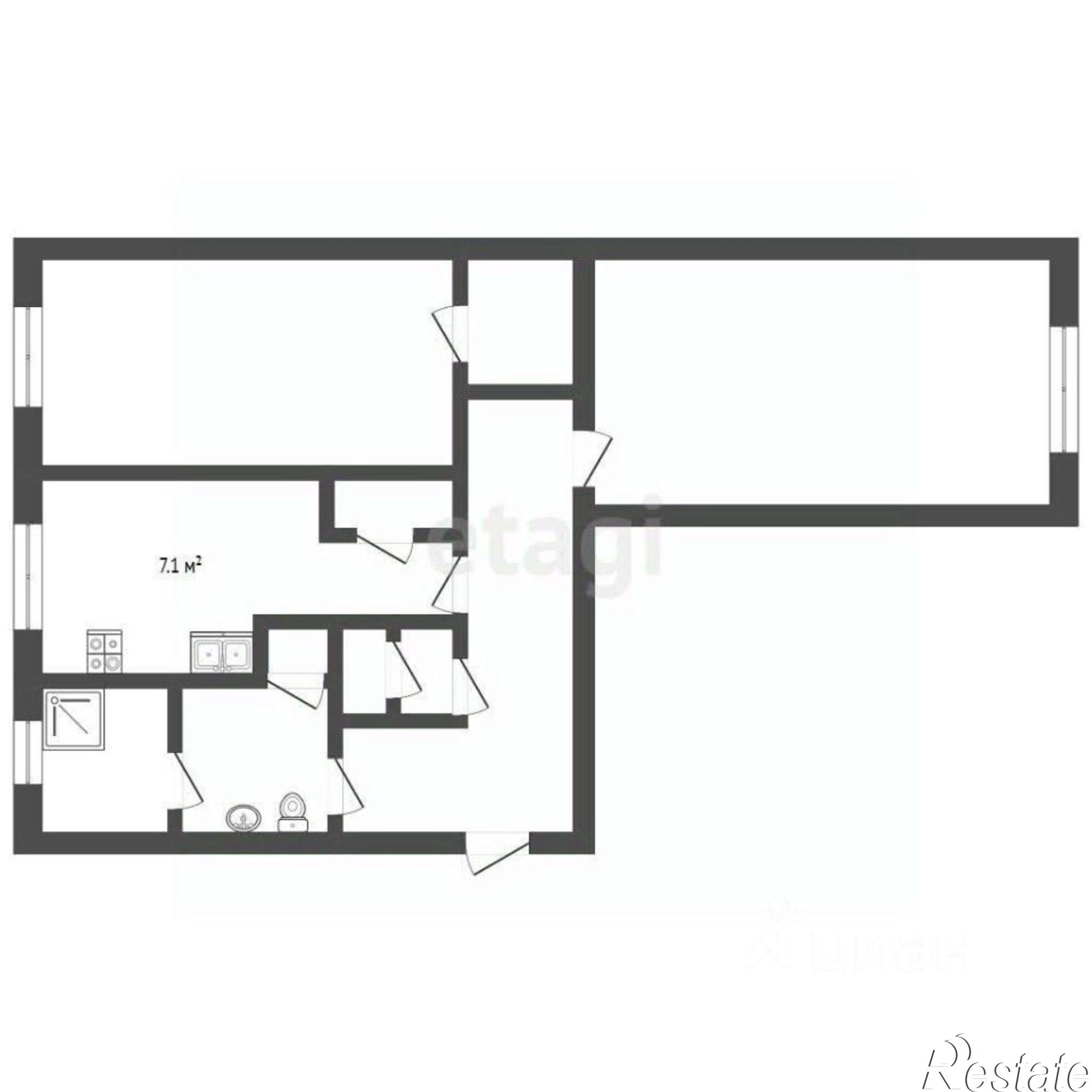 Купить квартиру за 2 450 000 рублей на Дорожная улица, 3