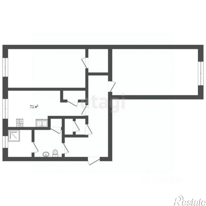 2-комн квартира Дорожная улица, 3,  д. 3