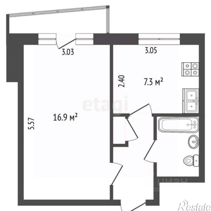 1-комн квартира проспект Победы, 111,  д. 111