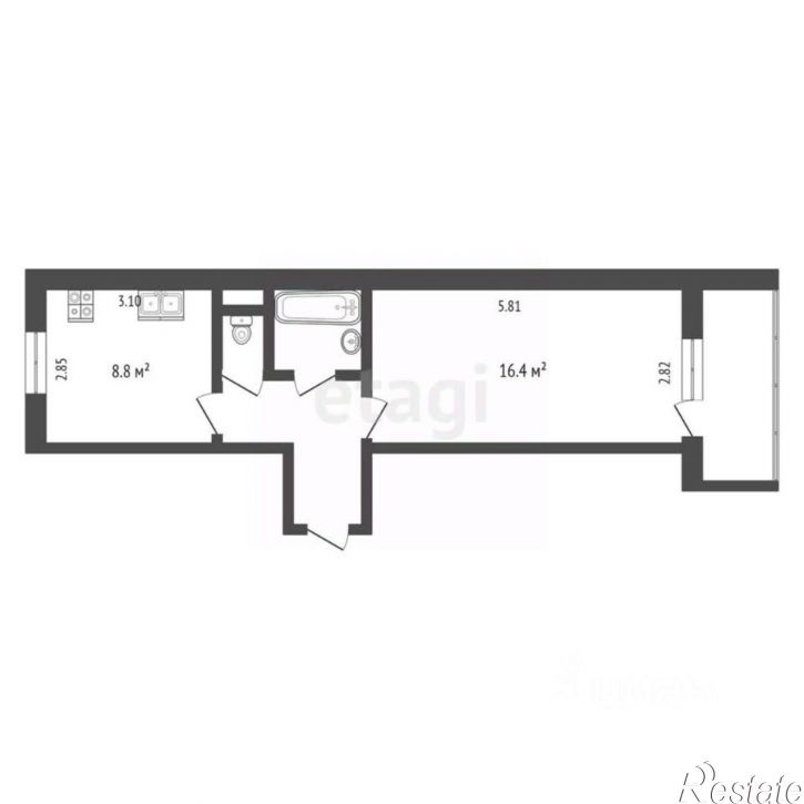 1-комн квартира улица Александра Шмакова, 29,  д. 29