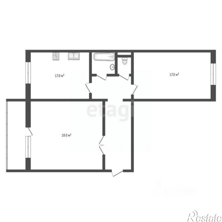 2-комн квартира Звенигородская улица, 68,  д. 68