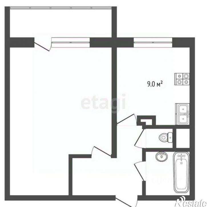 1-комн квартира