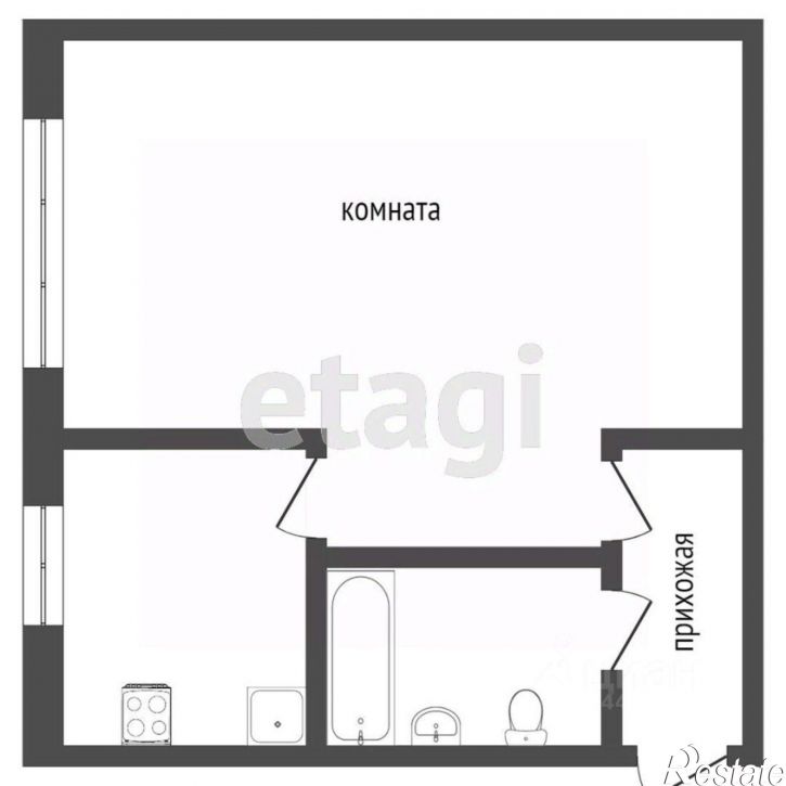 1-комн квартира улица Бажова, 50Б,  д. 50Б