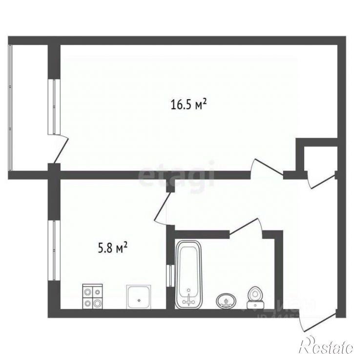 1-комн квартира Дачный переулок, 12,  д. 12