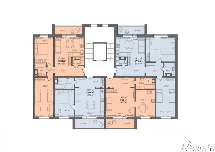 2-комн квартира в новом доме Сосновский район