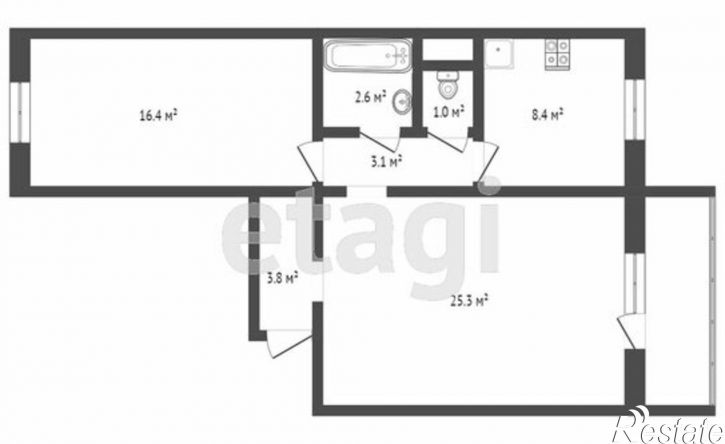 2-комн квартира ул Телевизионная, 3,  д. 3