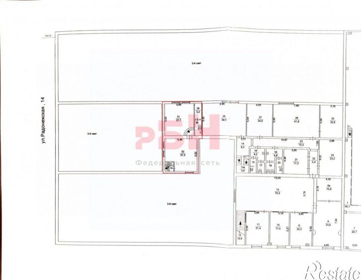 Производственное помещение Радонежская улица, 14,  д. 14