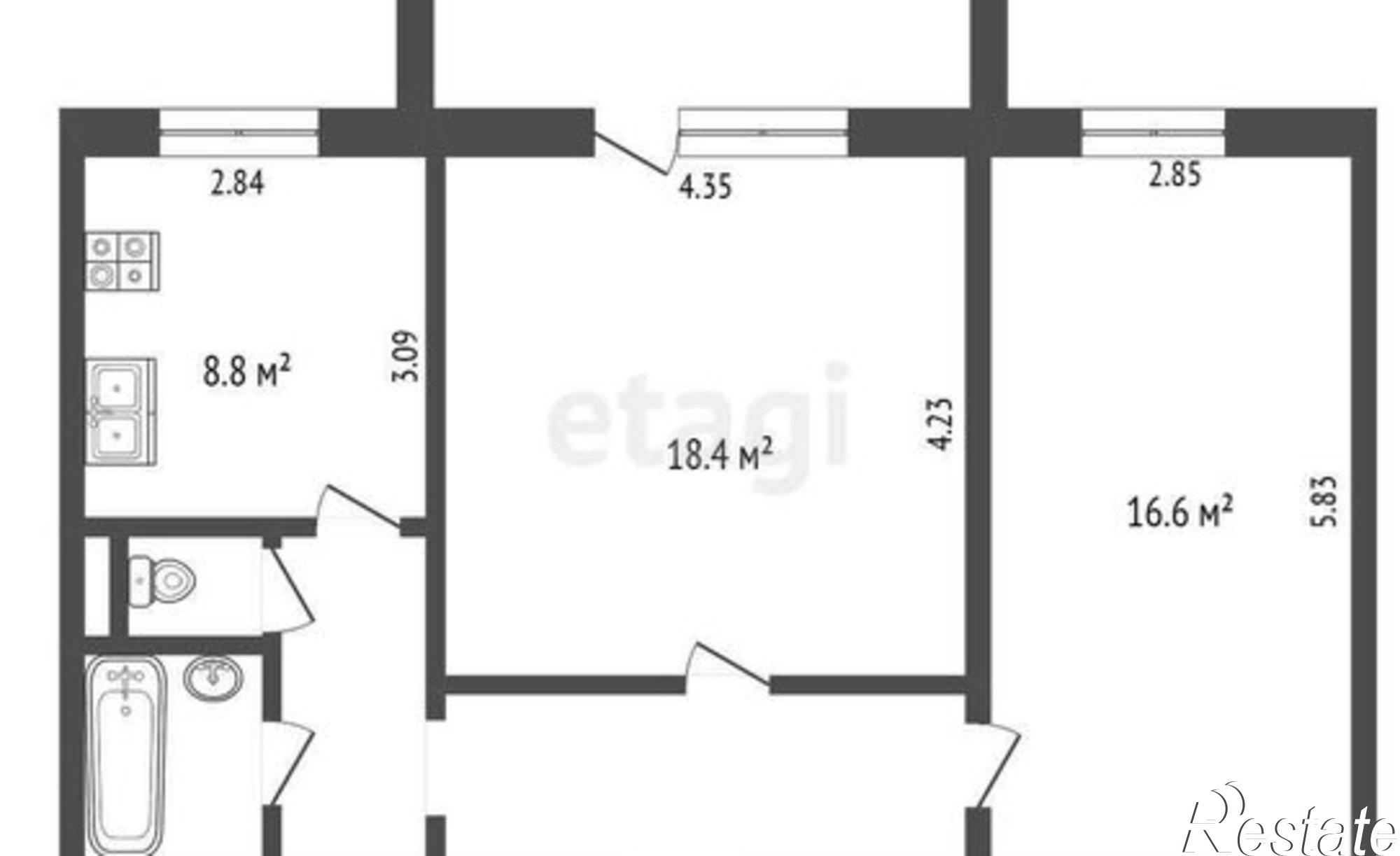 Купить квартиру за 5 700 000 рублей на ул Двинская, 19