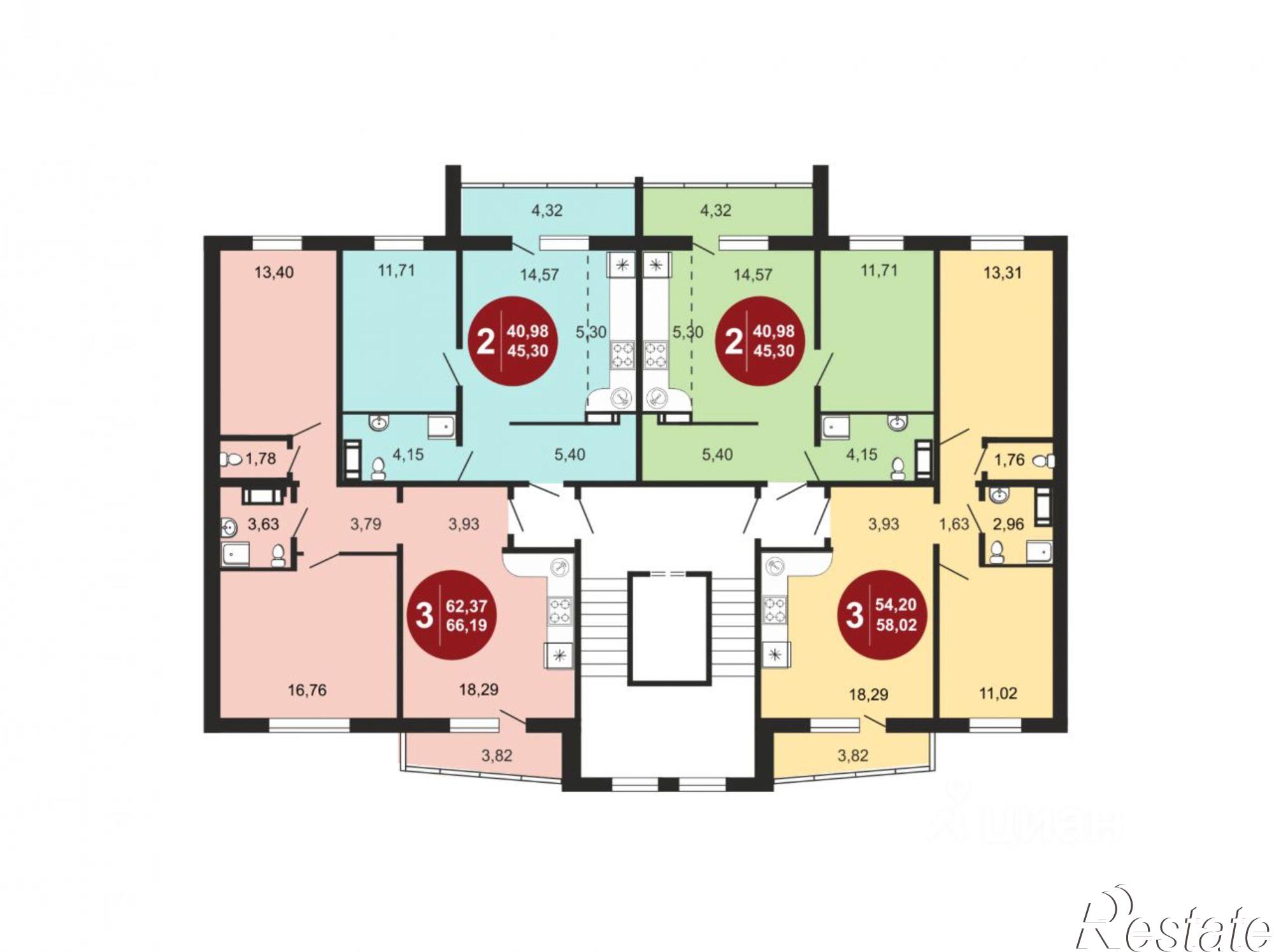 Купить квартиру за 5 856 850 рублей на ул Генерала Костицына, 49А