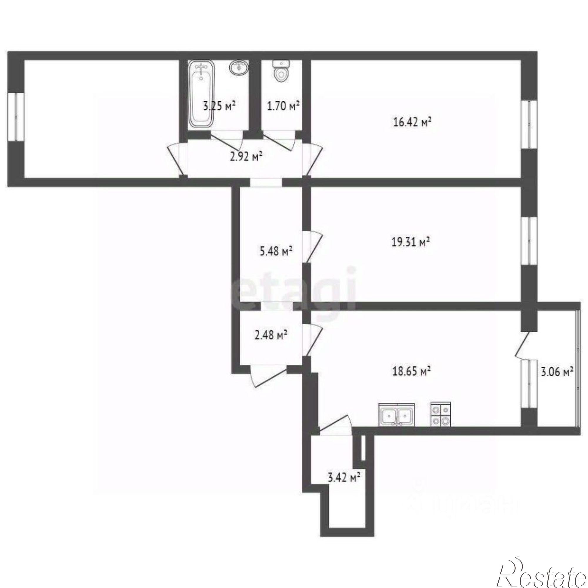 Купить квартиру за 11 800 000 рублей на улица Университетская Набережная, 103