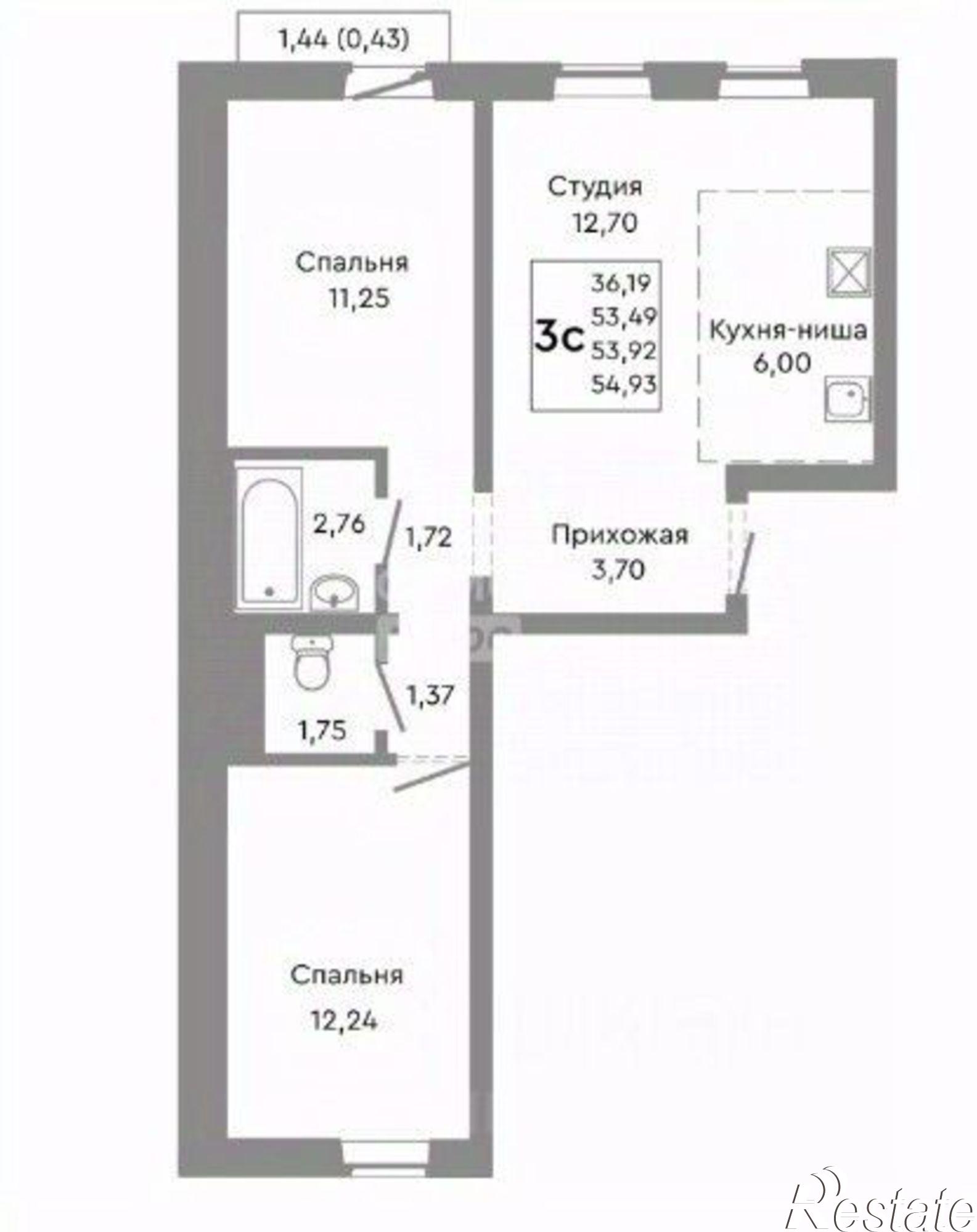 Купить квартиру за 5 399 000 рублей на Нефтебазовая улица, 22