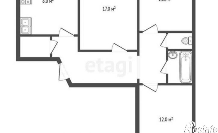 3-комн квартира ул Чичерина, 5,  д. 5