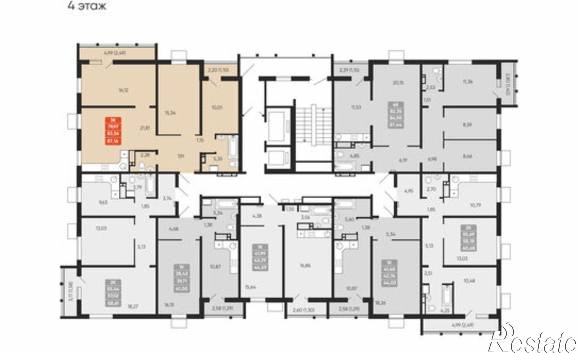 Купить квартиру за 11 175 000 рублей на Отечественная улица, 9