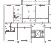1-комн, 41кв м, этаж 10/10 улица Крылова, 1А