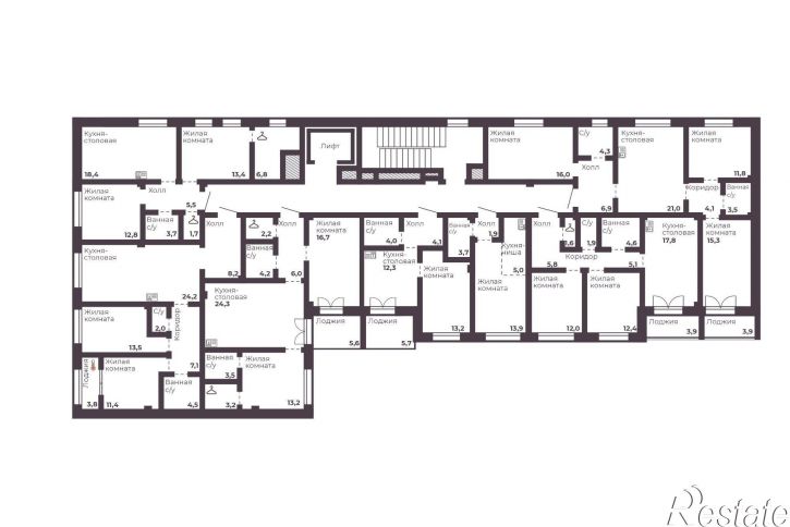 2-комн квартира в новом доме проспект Ленина, 4E,  д. 4E