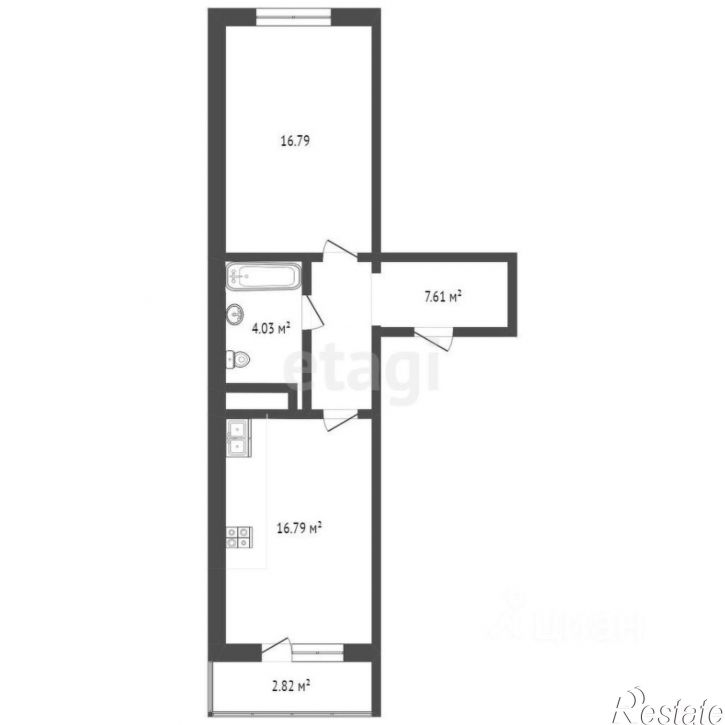 1-комн квартира улица Петра Сумина, 18,  д. 18
