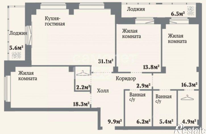 3-комн квартира пр-кт Героя России Родионова Е.Н., 20/24,  д. 20/24