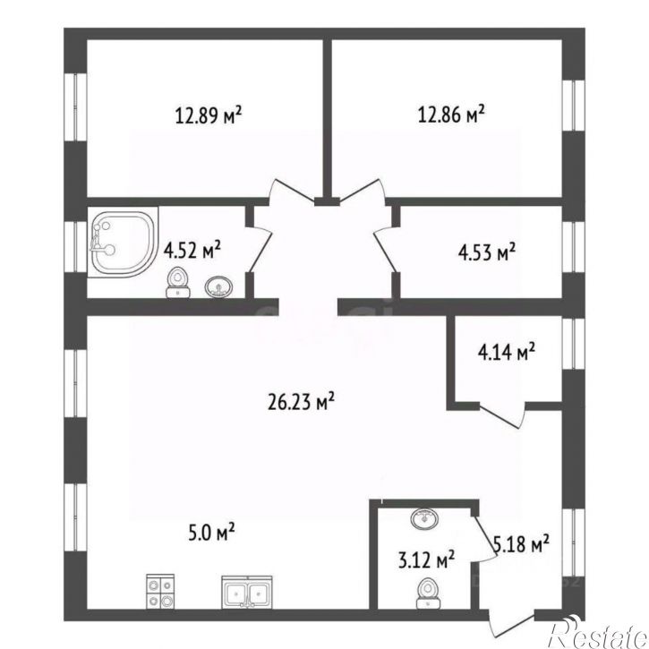 2-комн квартира ул Спортивная, 22,  д. 22