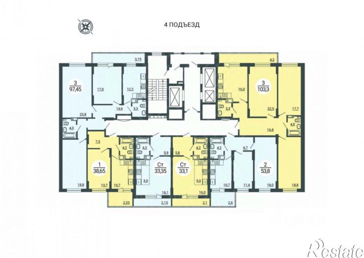 1-комн квартира в новом доме ул Университетская Набережная, 111,  д. 111