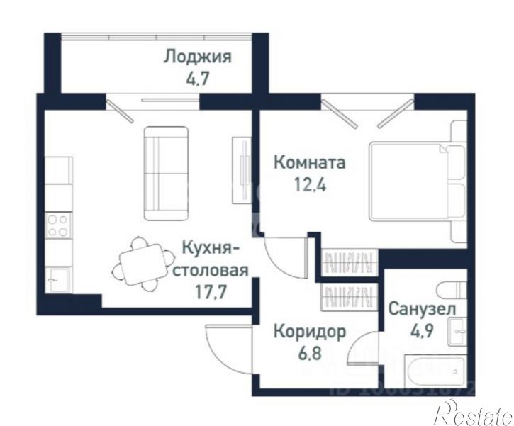 2-комн квартира ул имени ефрейтора Потехина, 2,  д. 2