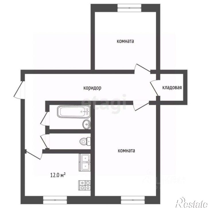 2-комн квартира Арматурный пер, 2,  д. 2