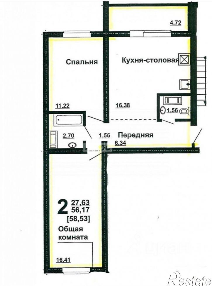 2-комн квартира ул Клайна, 3,  д. 3