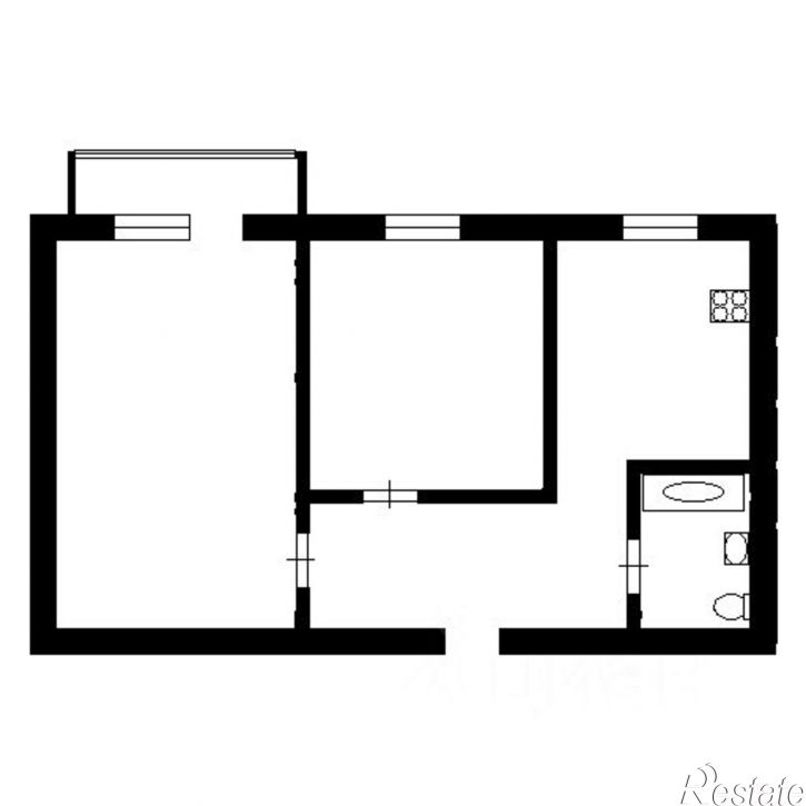 2-комн квартира ул Руставели, 26,  д. 26