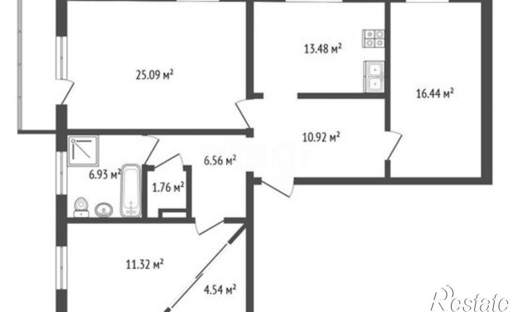 3-комн квартира ул Кузнецова, 6,  д. 6