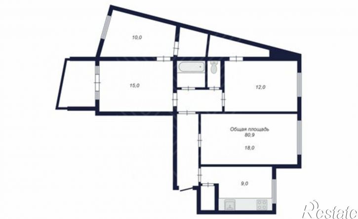 4-комн квартира Копейское шоссе, 39,  д. 39