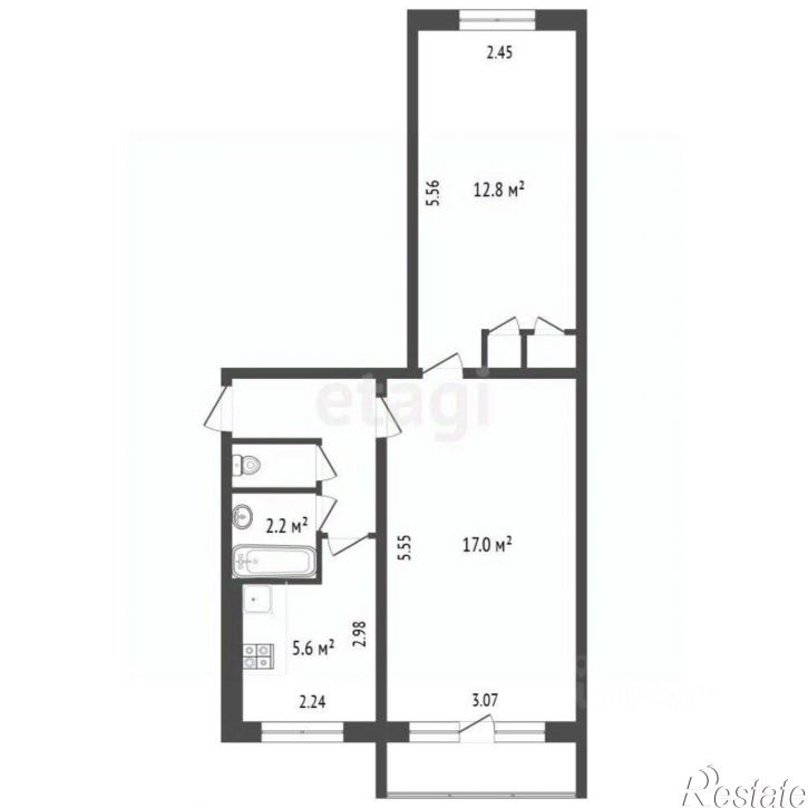 1-комн квартира ул Гражданская, 10А,  д. 10А