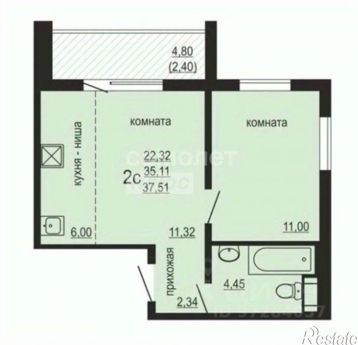 1-комн квартира ул Дружбы, 6,  д. 6