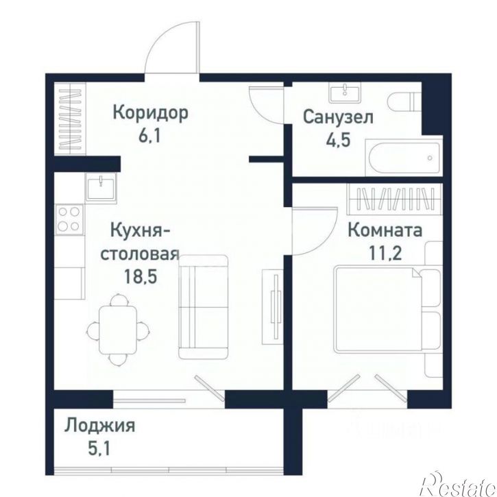 1-комн квартира в новом доме Сосновский район, Пригородный п.