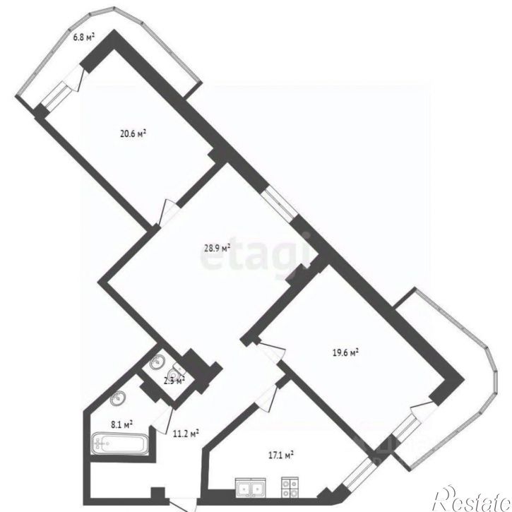 3-комн квартира улица Братьев Кашириных, 124,  д. 124