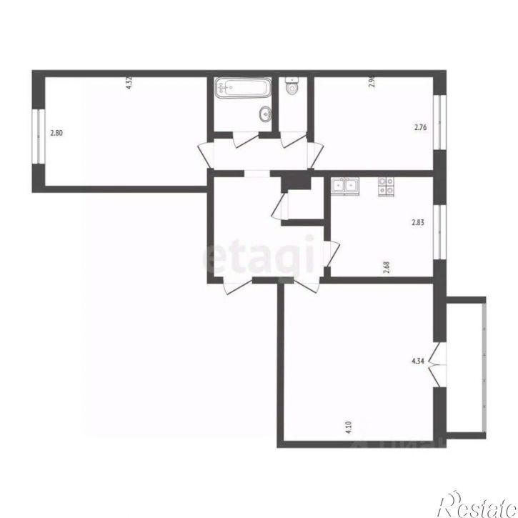 3-комн квартира ул Машиностроителей, 10,  д. 10