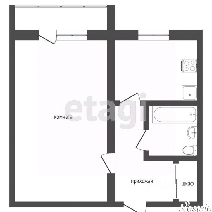 1-комн квартира улица Образцова, 21,  д. 21