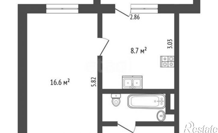 1-комн квартира 2-я Эльтонская улица, 32,  д. 32