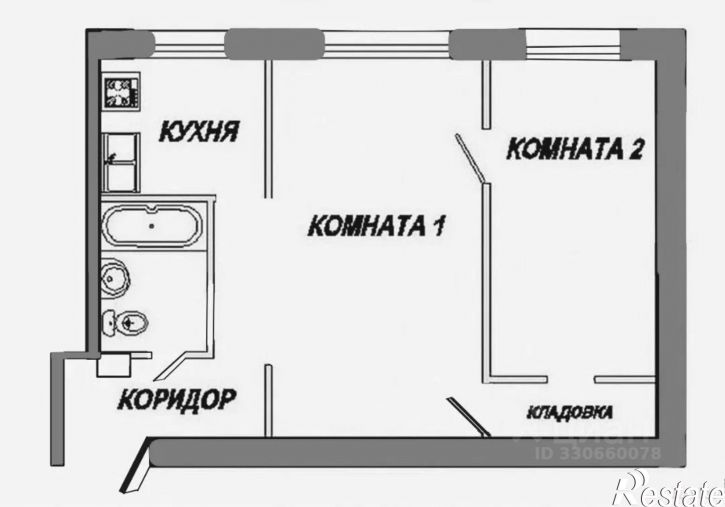 2-комн квартира улица Елькина, 92А,  д. 92А