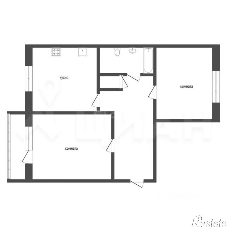 2-комн квартира улица Конструктора Духова, 21,  д. 21