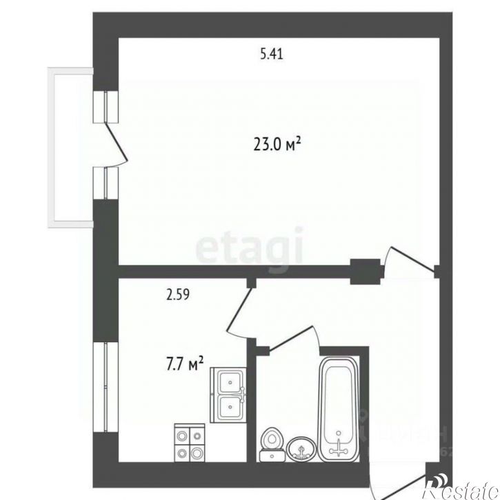 1-комн квартира пр-кт Победы, 125,  д. 125