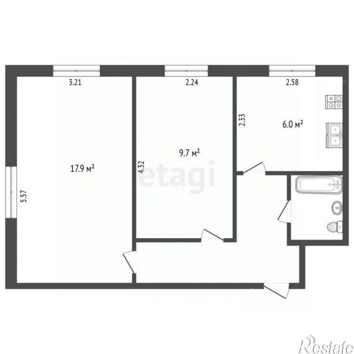 2-комн квартира улица Либединского, 39,  д. 39