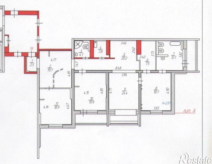 4-комн квартира ул Энгельса, 77А,  д. 77А