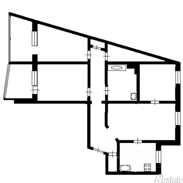 4-комн квартира Комсомольский пр-кт, 105,  д. 105