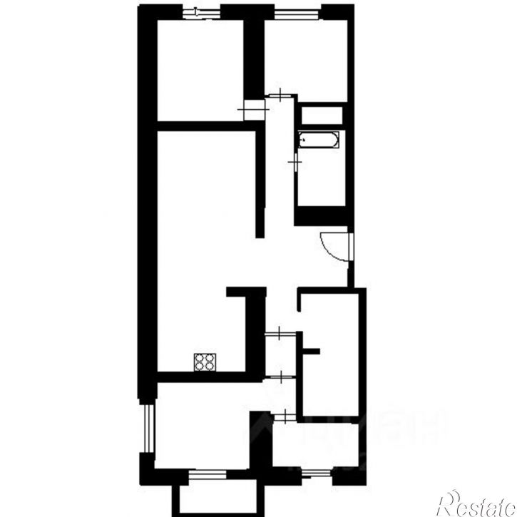 2-комн квартира улица Доватора, 34Б,  д. 34Б