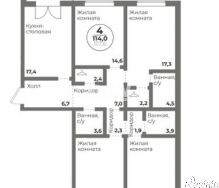 4-комн квартира Комсомольский проспект, 145/1,  д. 145/1