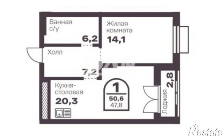 1-комн квартира в новом доме пр-кт Ленина, 19В,  д. 19В