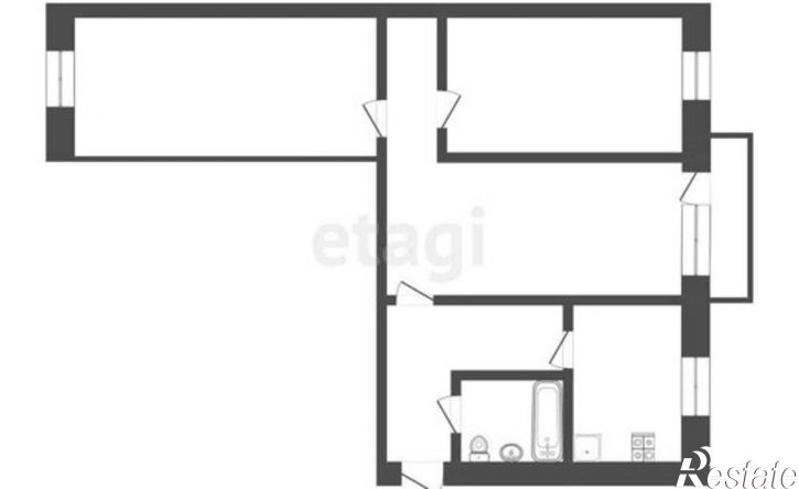 3-комн квартира улица 3 Интернационала, 113А,  д. 113А