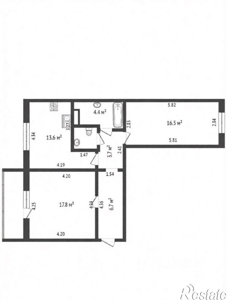 2-комн квартира ул Коммунаров, 94,  д. 94