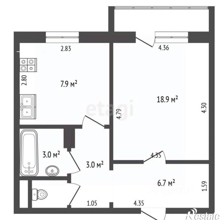 1-комн квартира ул Пекинская, 25Б,  д. 25Б