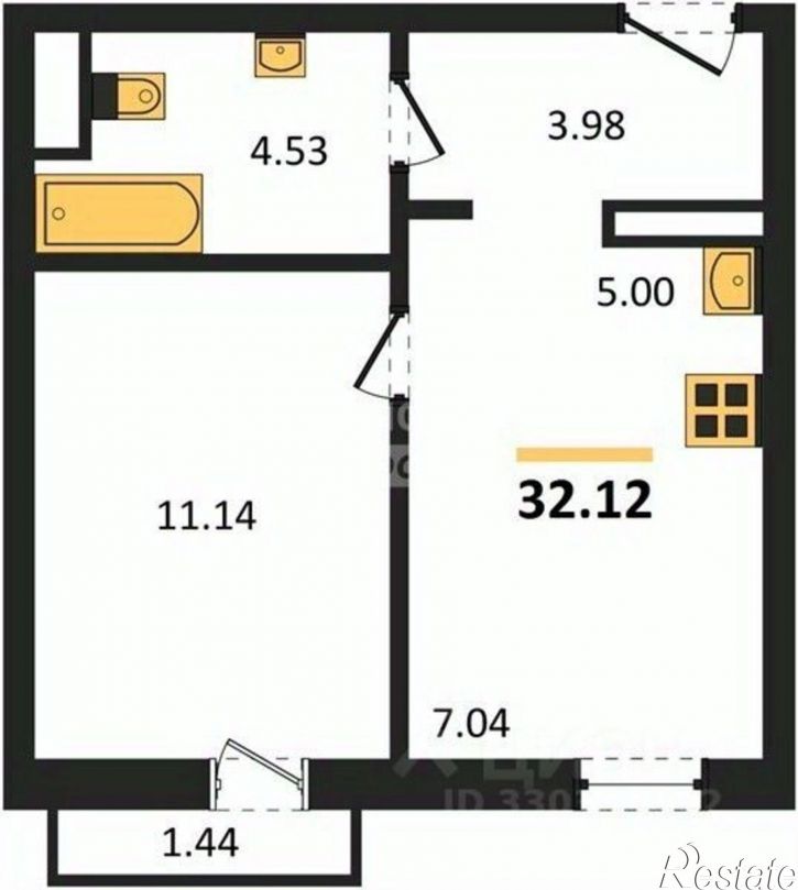 1-комн квартира Ярославская улица, 13А,  д. 13А
